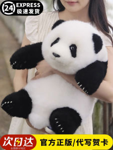 Panda Doll Flower Artificial Panda Doll Sichuan Chengdu Cute Blue Baby Baby Plush Toy Birthday Gift