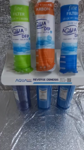 BỘ LỌC NƯỚC SINH HOẠT 3 CỐC 10 BASS NHỰA 1 TRONG + 2 XANH PHI 21 LÕI PP5M+UDF+PP1M