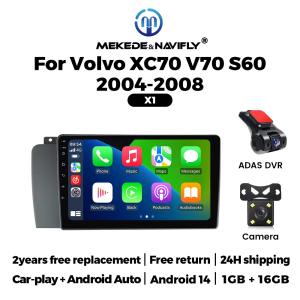MEKEDE 2 Din Carplay for Volvo XC70 V70 S60 2000-2009 IPS Screen Car Radio GPS BT Autoradio Stereo Intelligent Car Audio System