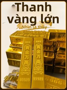 JIALUO | Phụ Kiện Trang Trí Hình Thỏi Vàng Bằng Giấy Cỡ Lớn Gấp Được