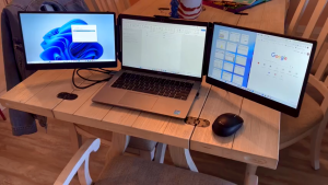 OFIYAA P2 S2 14inch Portable Triple Laptop Monitor For Laptop Screen Extender Monitor Portable Dual Monitor Video Visualizer Laptop Screen Fhd 1080p Ips Supported C-Type Travel Laptop Monitor Extender Windows/mac/linux/ps5