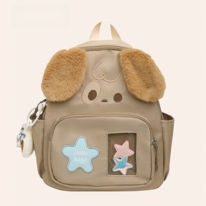 Cute Dog Large Capacity Backpack Birthday Gift for Girls School Bag Commuter Bag Sweet Lady Style Nylon Material Casual Scene