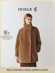 ICICLE | Winter Wool-Silk Blend Sheepskin Short Coat