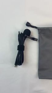 New 1.5m Mini Portable Microphone Condenser Clip-on Lapel Mic Wired USB 3.5mm Type C Microphone For Laptop PC Camera