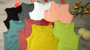 Áo thun nữ tập gym yoga aerobic thể thao croptop sát nách kèm mút chất liệu thun poly co dãn 4 chiều BINSPORTS A264