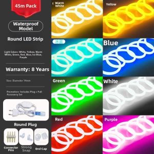 YUANMUXUAN | Neon Flexible 360 Degree Super Bright Waterproof Lighting Strip
