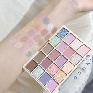 20 สีมังสวิรัติหรูหราครีมอายแชโดว์ Palette กันน้ํา Matte Shimmer Finish Light Dark Skin เหมาะสําหรับอายแชโดว์สีชมพูน่ารัก