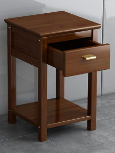 AIMUKE | Modern Solid Wood Bedside Table Storage Shelf