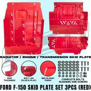 OCAS SKID PLATE COVER F150 SET (3PCS) RED (12439)