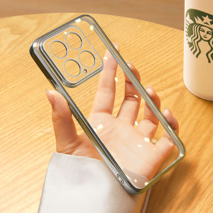 เคสโทรศัพท์ซิลิโคนบางเฉียบสำหรับ Xiaomi 14 pro แบบโปร่งใส ป้องกันเลนส์เต็มจอ ดีไซน์หรูหรา สำหรับผู้ชายและผู้หญิง