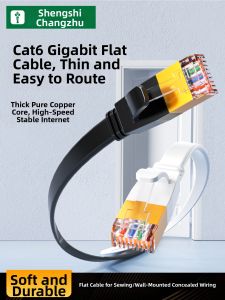 SHENGSHICHANGYING | Home-friendly Flat Thin High-speed Copper CAT6 Ethernet Cable