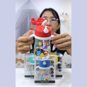 MARCUS & MARCUS ขวดน้ำหัดดื่ม TRITAN STRAW TRAINER BOTTLE 300ml. แก้วหลอดดูด