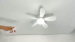 2 in 1 Ceiling Silent Fan Light with Remote Control 20.47-inch Fan Blade E27 Interface Bulb LED Three colors light chandelier for Bedroom Living Room Dining Room