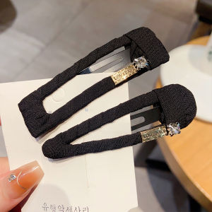 Black Hair Clips for Women: Side Forehead BB Clip & Back of Head Hair Accessories