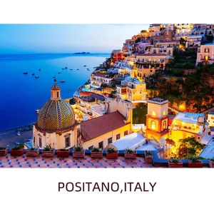 Jigsaw Puzzle for Adults 500/1000/1200/2000PCS Positano Coastal Artwork Mindful Game Stress Relief Decor Gift
