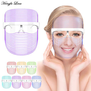 Hengfa Lina 7 Colors LED Light Therapy Facial Mask Photon Anti-Aging Anti Wrinkle Rejuvenation Wireless Face Mask Skin Care Beatuy Devices