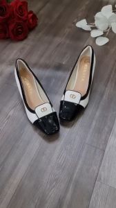 [ẢNH THẬT] Giày nữ cao gót phối đen trắng ROSATA RO391 - 6p - HÀNG VIỆT NAM - BKSTORE