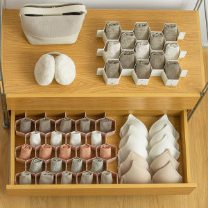 Creative Household Honeycomb Drawer Grid Socks Storage Box Intimates Classification Storage DIY Partition Plate 8 Pieces