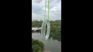 62mm Burmese Type A Jadeite Jade Bangle with AGGL certificate