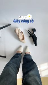 Carl & Ane - Giày cao gót mũi nhọn kiểu dáng thanh lịch cao 35cm màu nude - CL023