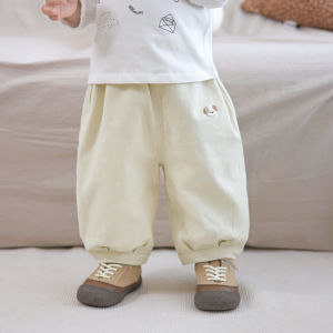 Autumn Childrens Versatile Cotton Long Pants Baby Casual Sweatpants Boys Girls Carrot Pants Outdoors Korean Style Forest System Pants