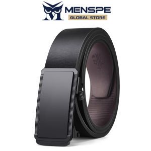 MENSPE Men’s Belt Business Leisure Belt Stylish 120CM Belt Automatic Buckle Belt Second-layer Cowhide Waistband Youth Sports Pant Belt Stylish Simple Nice Waistband Durable Belt
