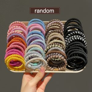Random 16/56Pcs Womens Multi-Color High-Elasticity Thick Hair Band Suitable for Daily Use