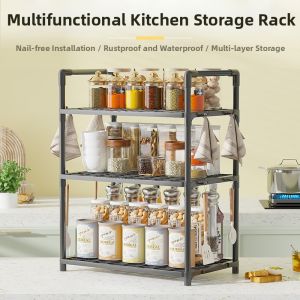 Multifunctional Rustproof No-drilling Kitchen Organizer