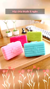 Hộp đựng thuốc Mini 6 ngăn Vali siêu xinh màu sắc dễ thương – Tiện lợi mang theo mọi lúc mọi nơi