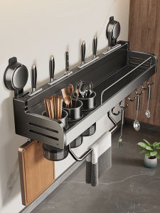 ชั้นวางเครื่องปรุงรสในครัวแบบติดผนัง เครื่องมือจัดระเบียบในครัว เครื่องมือทำความสะอาดในบ้าน อุปกรณ์ตกแต่งบ้าน ชั้นวางเครื่องปรุงรสแบบดึงดูด