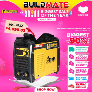 BUILDMATE Powerhouse 300A Inverter Type Welding Machine EDGE Welder Weld with Angle Grinder MMA-300AMP - PHWM