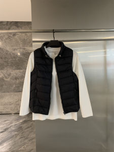 Tang Jikode Has a Reputation of Cattle Goods! Fall and Winter Men and Women Lightweight Fluffy Windproof Warm Heattech Stand Collar Vest Jacket