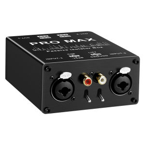 2 Channels XLR/RCA/TS/TRS Passive Hum Eliminator Box for Audio Equipments Ground Loop Isolator Noise Filter for Different Audio