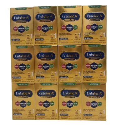 ( 12 กล่อง ปริมาณ 160*12=1920 กรัม) Enfalac A+ Mindpro (แอนฟาแลค เอพลัส มายด์โปร) สูตร 1 เพิ่ม 2 FL ขนาด 160 กรัมสำหรับทารก - 1 ปี เอนฟาแลค เอพลัส