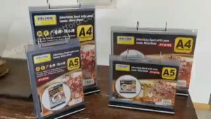 A4/A5 Restaurant Menu Display Stand - Shop Promos Holder Acrylic Loose Leaf Menu Stand