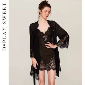Lace Luxurious See-Through Sleepwear Set