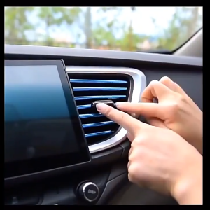 {MAKAIRA} 10 Buah Trim Ventilasi Udara Mobil Strip Dekorasi Potong AC Mobil PVC Trim Molding Interior Mobil
