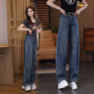 กางเกงยีนส์ทรงหลวมเอวสูงสไตล์ย้อนยุคสำหรับผู้หญิง กางเกงขายาวทรงหลวมฤดูใบไม้ผลิ ฤดูร้อน ฤดูใบไม้ร่วง ฤดูหนาว กางเกงยีนส์ทรงหลวมสไตล์ย้อนยุค
