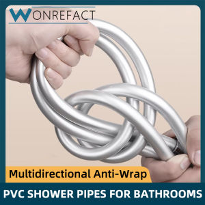 360° Anti-Wrap PVC Shower Hose Resistant to Heat and Cold Flexible Leakproof Bathroom Tube for HDB BTO | Copper Connector