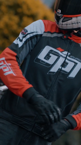 GPT Squad Riding Jacket - BLACK WHITE RED