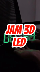 Jam Dinding Digital 3D LED Alarm Suhu Temperatur | Digital Clock Aesthetic Modern
