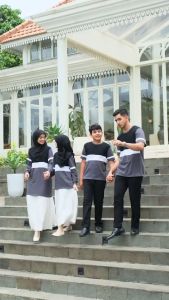 Atasan Sweetline Couple Family Collection Anak Dewasa Warna Hitam Putih Abu