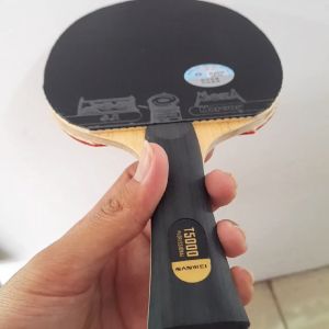 Bet Rakitan Kayu Sanwei T5000 dan Karet Yinhe Mercury II Soft Tuttle TMAX G28 Bat Pingpong Tenis Meja Ping Pong 2