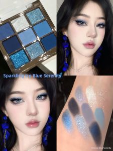Smoky Blue Shimmering Eyeshadow Palette