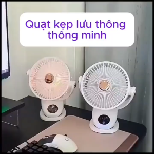 Quạt tích điên với 5 chế độ gió thông minh quạt kẹp quạt treo đa chức năng-phiê bản 2026