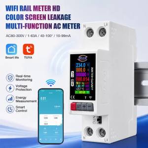 juan juan | Tuya WiFi DIN Rail Smart Switch 1P 63A 220V 230V Remote Control Circuit Breaker Energy Monitor Timer Voltage Protection