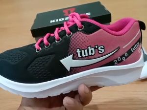 Sepatu Sekolah Anak Perempuan Laki Laki Warna Hitam Murah Tali Perekat Umur 6-10 Tahun PAUD TK SD SMP SMA Kelas 1 2 3 4 5 6 7 8 9 0 -KIDZTUBS0112222059