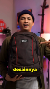 Martinversa TP4 Tas Polo Pria Laptop USB Charger Sekolah Kerja Kanvas Nylon