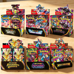 Bandai | Pokémon TCG Mega Evolution-Pitch Black Booster Display Box Chaos Rising Ascended Heroes Flames Rare Trading Cards for Collection