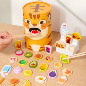 Tiger Cub Feeding Toy Educational Game Develops Coordination and Fine Motor Skills Chopsticks Spoon Training Toy